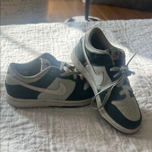 Nike Kids Sneakers - White and Dark Green